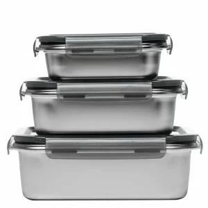 3 boites rectangulaires inox