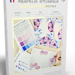 Aquarelle artisanale ''belles anémones''