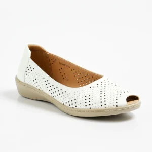 Ballerines ajourées avec bout ouvert