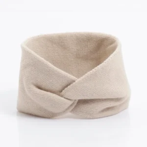 Bandeau headband torsade en maille douce