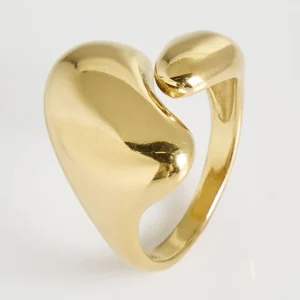 Bague toi et moi stylisé en acier inox