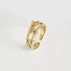 Bague acier inoxydable, forme liens