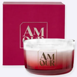 Bougie 3 mèches Amour + coffret