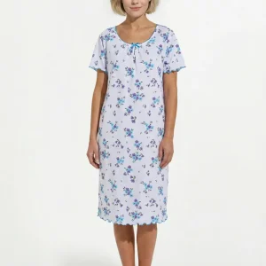 Chemise de nuit coton manches courtes