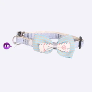 Collier chat forme noeud papillon et clochette