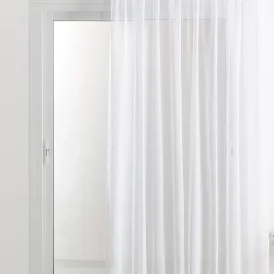 Voilage étamine avec galon fronceur