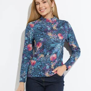 Sous-pull chaud court col montant