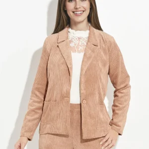 Veste velours grosses cotes, col tailleur