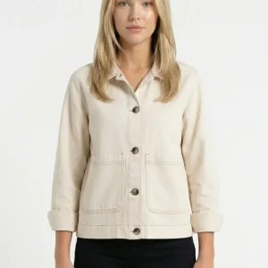 Veste worker boutonnée en jean